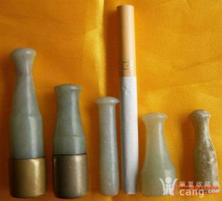 晚清民初新疆和田玉烟嘴`5个一起走`农村一线货`包老包真`如假永久包